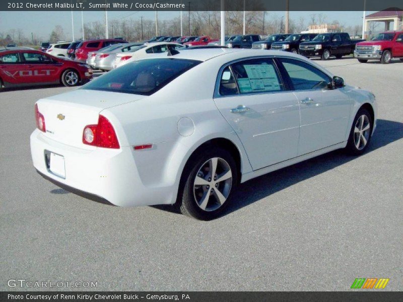 Summit White / Cocoa/Cashmere 2012 Chevrolet Malibu LT
