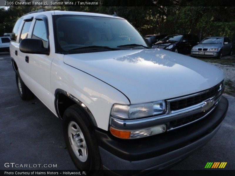 Summit White / Tan/Neutral 2006 Chevrolet Tahoe LS