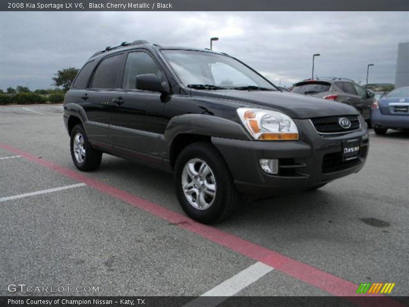 Black Cherry Metallic / Black 2008 Kia Sportage LX V6