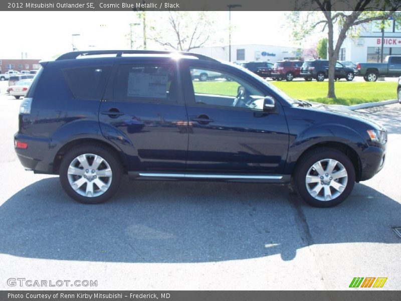 Cosmic Blue Metallic / Black 2012 Mitsubishi Outlander SE