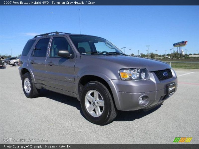 Tungsten Grey Metallic / Gray 2007 Ford Escape Hybrid 4WD