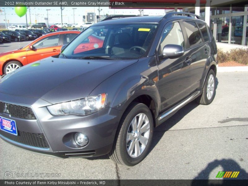 Graphite Gray Metallic / Black 2012 Mitsubishi Outlander SE AWD