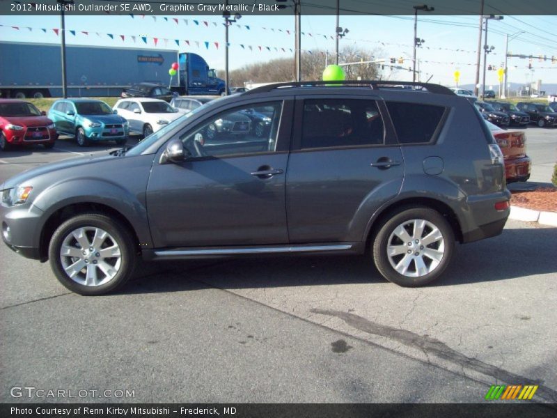 Graphite Gray Metallic / Black 2012 Mitsubishi Outlander SE AWD