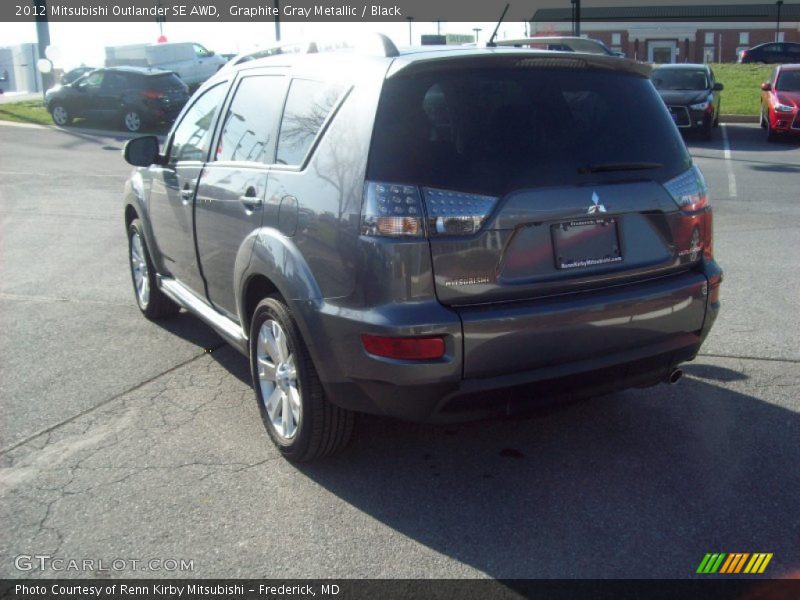 Graphite Gray Metallic / Black 2012 Mitsubishi Outlander SE AWD