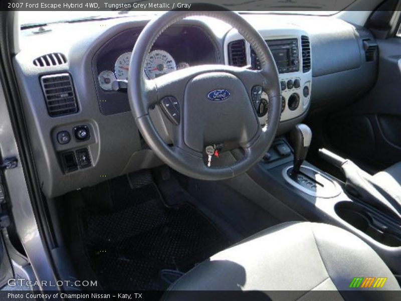 Tungsten Grey Metallic / Gray 2007 Ford Escape Hybrid 4WD