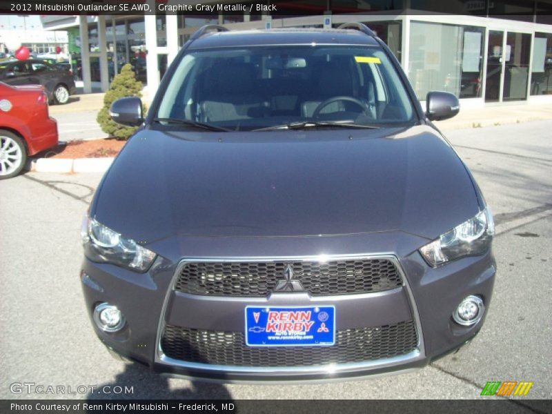 Graphite Gray Metallic / Black 2012 Mitsubishi Outlander SE AWD