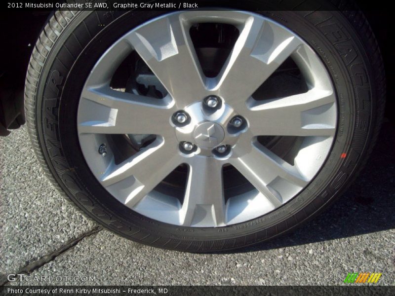 Graphite Gray Metallic / Black 2012 Mitsubishi Outlander SE AWD
