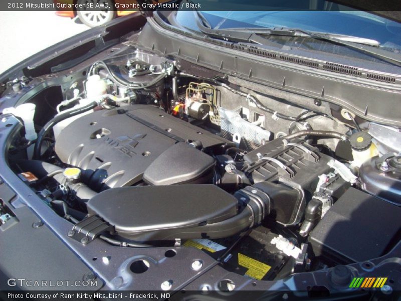 Graphite Gray Metallic / Black 2012 Mitsubishi Outlander SE AWD