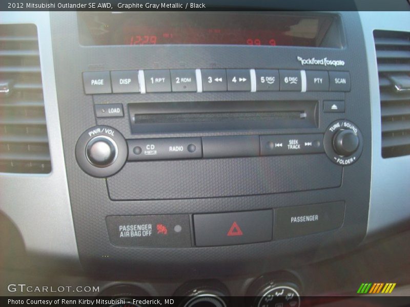 Graphite Gray Metallic / Black 2012 Mitsubishi Outlander SE AWD