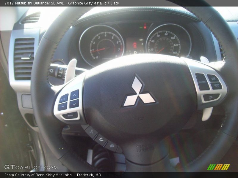 Graphite Gray Metallic / Black 2012 Mitsubishi Outlander SE AWD