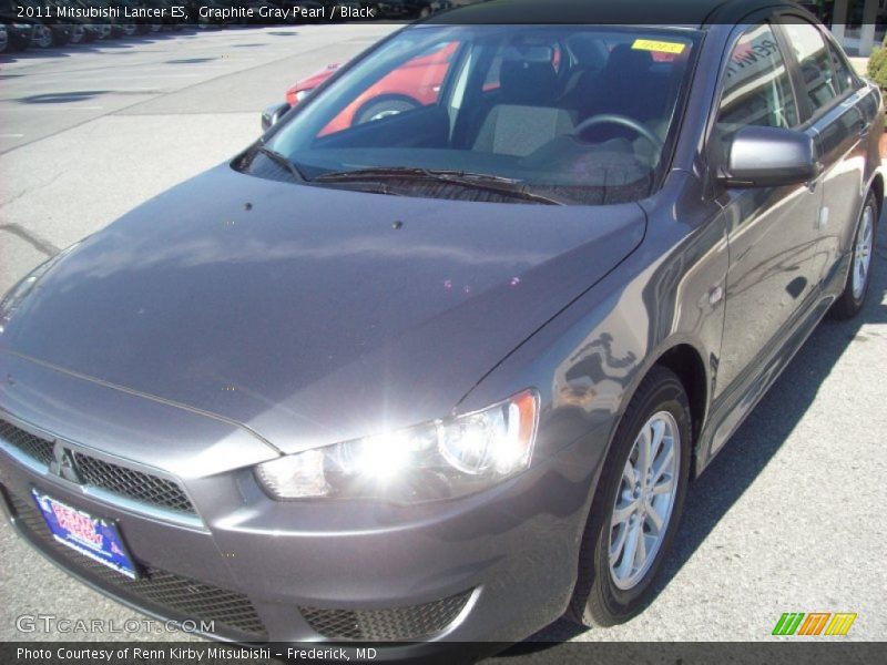 Graphite Gray Pearl / Black 2011 Mitsubishi Lancer ES