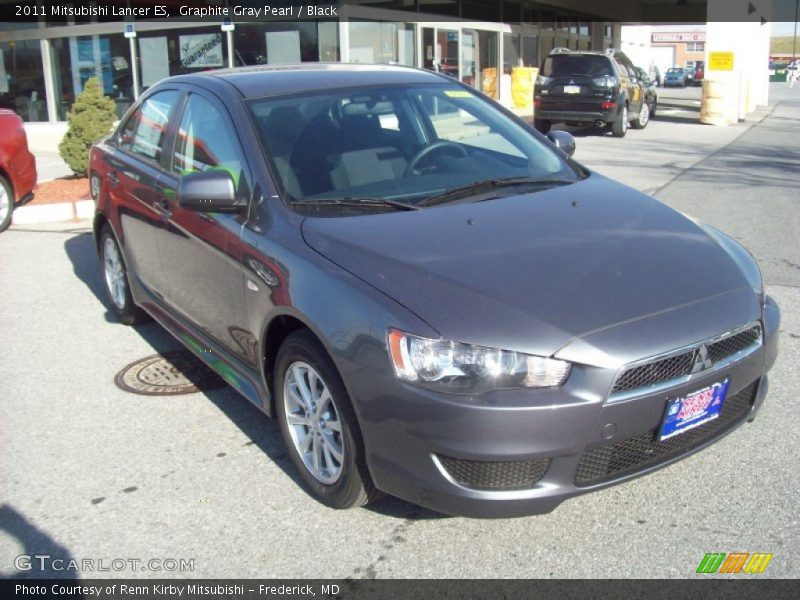 Graphite Gray Pearl / Black 2011 Mitsubishi Lancer ES