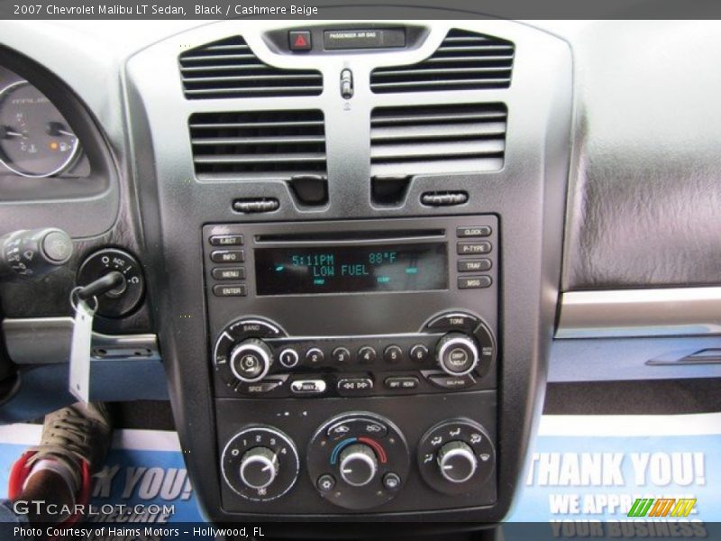 Black / Cashmere Beige 2007 Chevrolet Malibu LT Sedan