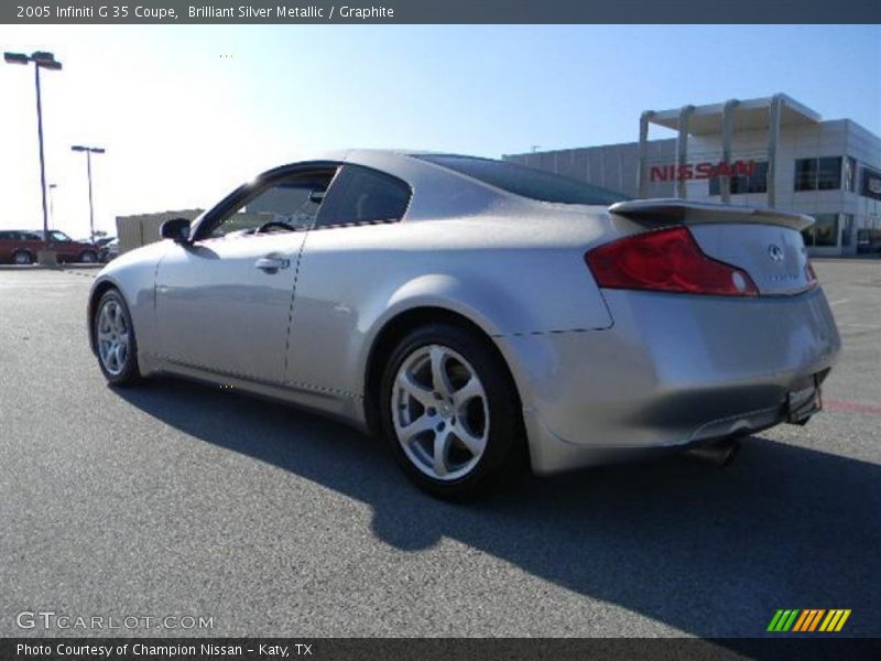 Brilliant Silver Metallic / Graphite 2005 Infiniti G 35 Coupe