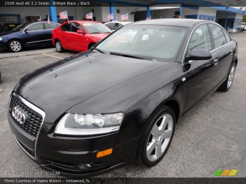 Brilliant Black / Black 2008 Audi A6 3.2 Sedan