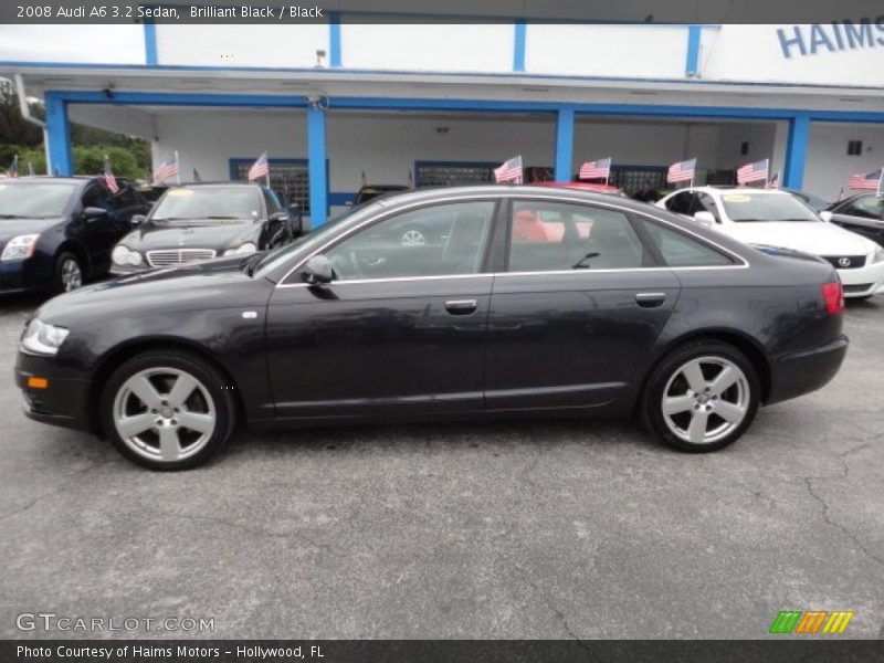 Brilliant Black / Black 2008 Audi A6 3.2 Sedan