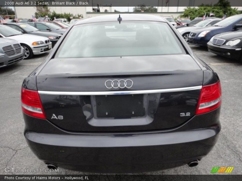 Brilliant Black / Black 2008 Audi A6 3.2 Sedan