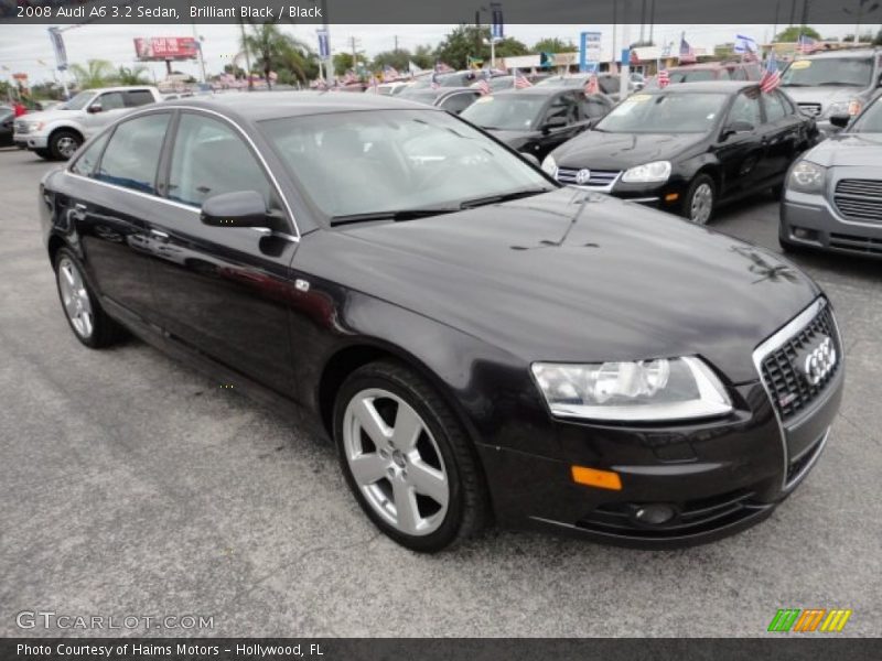 Brilliant Black / Black 2008 Audi A6 3.2 Sedan