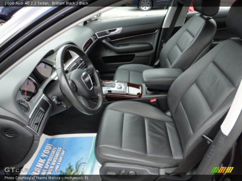 Brilliant Black / Black 2008 Audi A6 3.2 Sedan