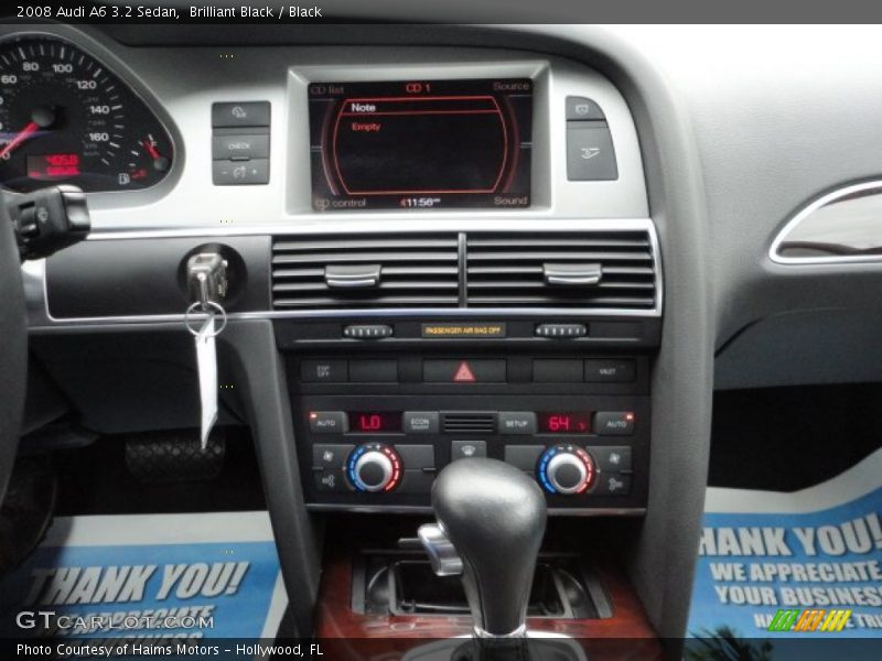 Brilliant Black / Black 2008 Audi A6 3.2 Sedan
