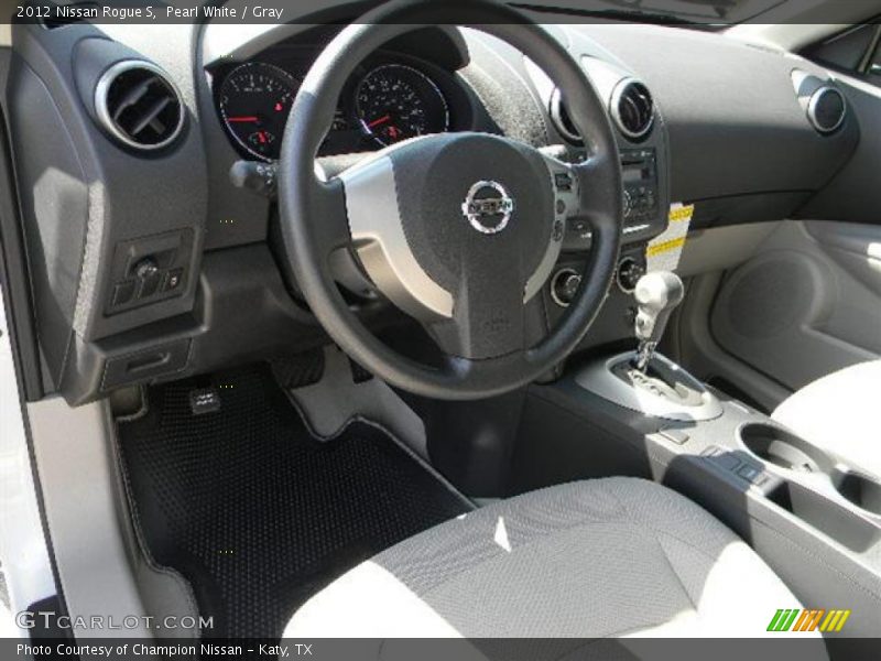 Pearl White / Gray 2012 Nissan Rogue S