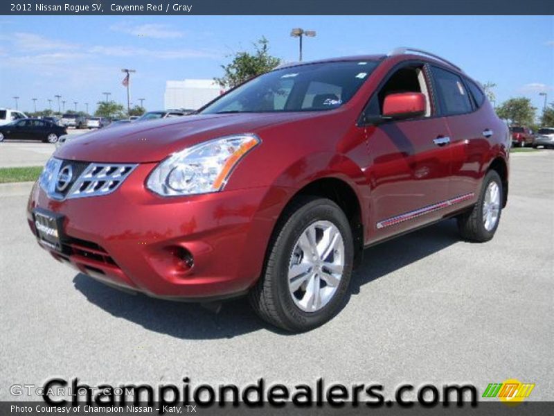 Cayenne Red / Gray 2012 Nissan Rogue SV