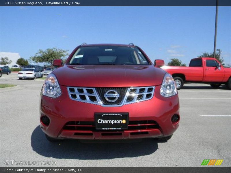 Cayenne Red / Gray 2012 Nissan Rogue SV
