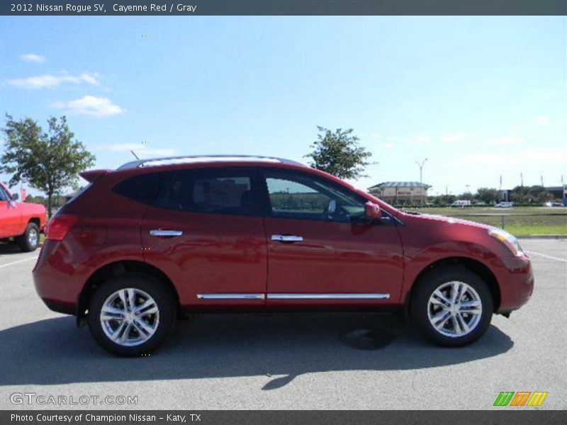 Cayenne Red / Gray 2012 Nissan Rogue SV