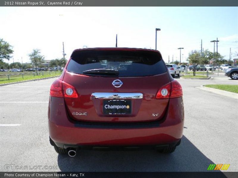 Cayenne Red / Gray 2012 Nissan Rogue SV