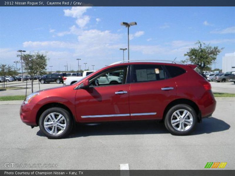 Cayenne Red / Gray 2012 Nissan Rogue SV