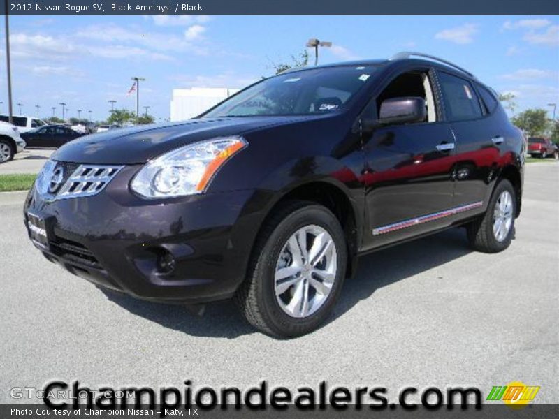 Black Amethyst / Black 2012 Nissan Rogue SV