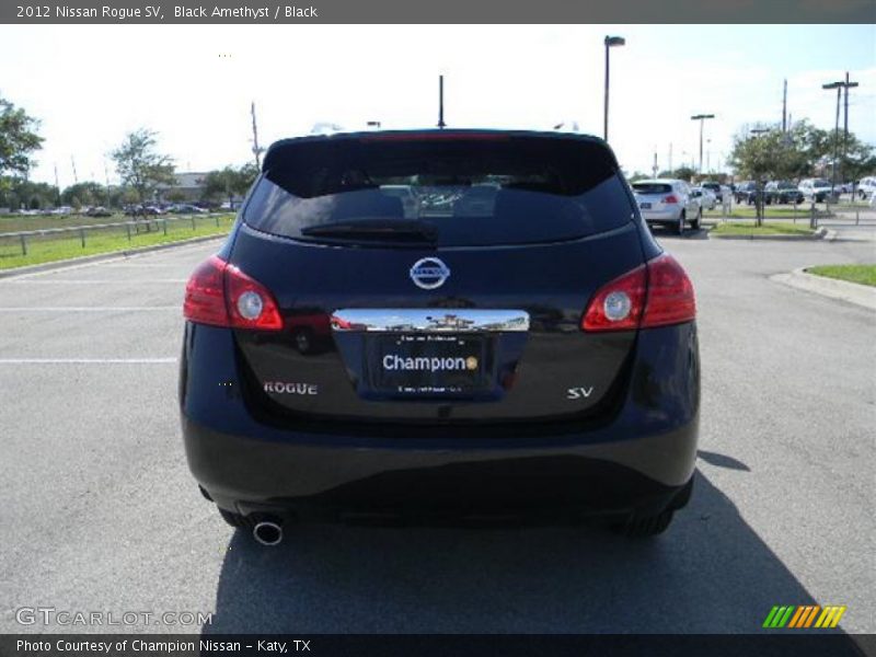 Black Amethyst / Black 2012 Nissan Rogue SV