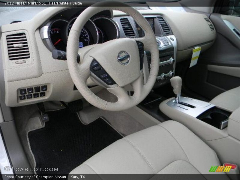 Pearl White / Beige 2012 Nissan Murano SL