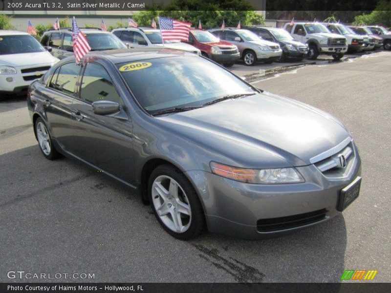 Satin Silver Metallic / Camel 2005 Acura TL 3.2