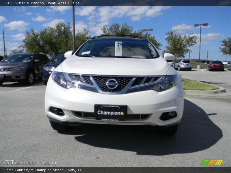 Pearl White / Beige 2012 Nissan Murano SV