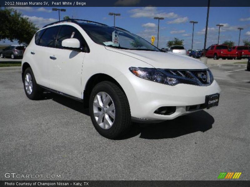 Pearl White / Beige 2012 Nissan Murano SV