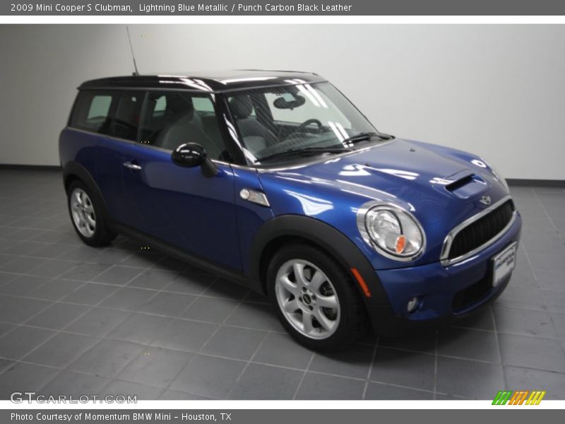 Lightning Blue Metallic / Punch Carbon Black Leather 2009 Mini Cooper S Clubman