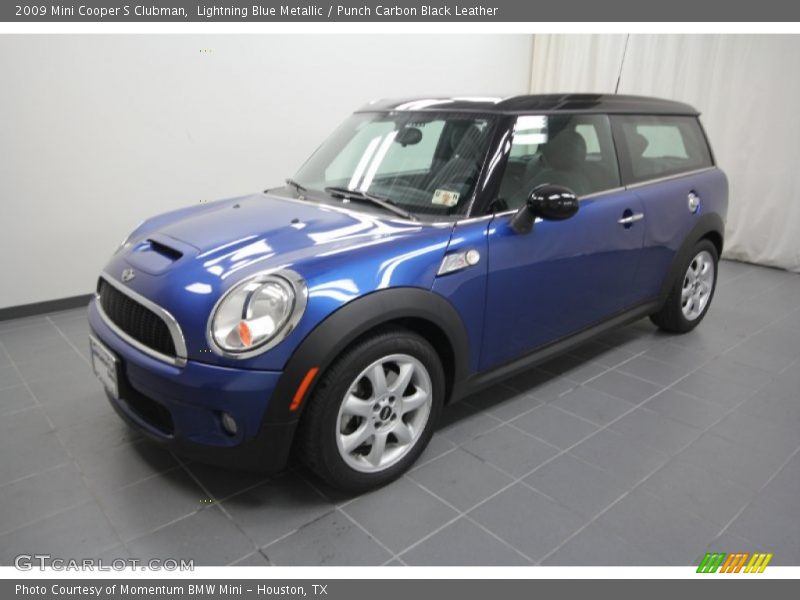 Lightning Blue Metallic / Punch Carbon Black Leather 2009 Mini Cooper S Clubman