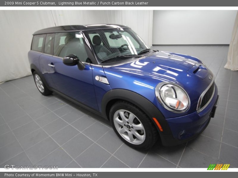 Lightning Blue Metallic / Punch Carbon Black Leather 2009 Mini Cooper S Clubman