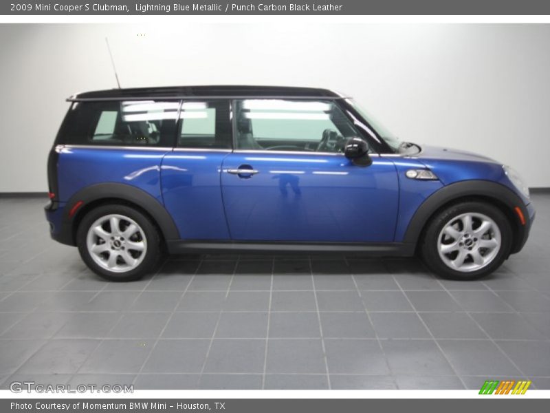 Lightning Blue Metallic / Punch Carbon Black Leather 2009 Mini Cooper S Clubman