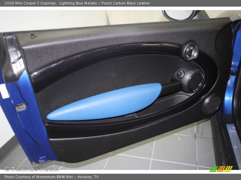 Lightning Blue Metallic / Punch Carbon Black Leather 2009 Mini Cooper S Clubman