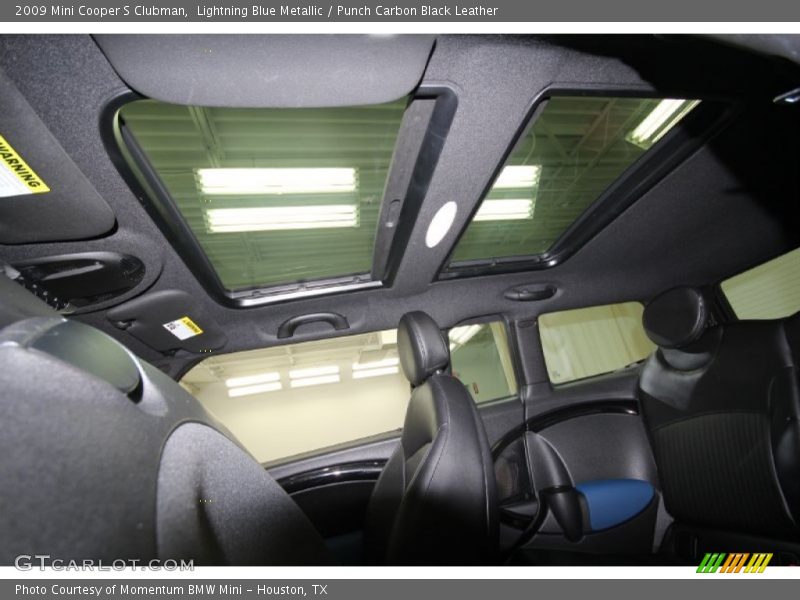 Lightning Blue Metallic / Punch Carbon Black Leather 2009 Mini Cooper S Clubman