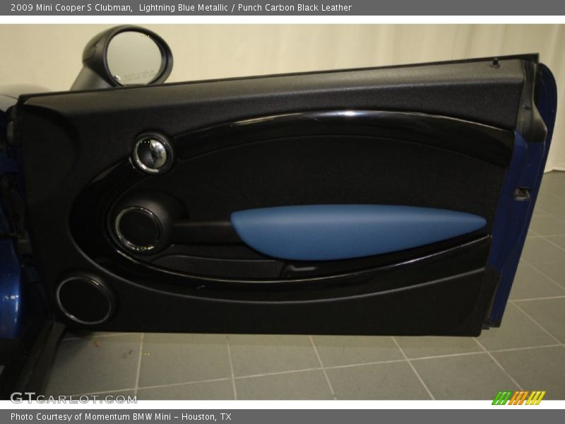 Lightning Blue Metallic / Punch Carbon Black Leather 2009 Mini Cooper S Clubman