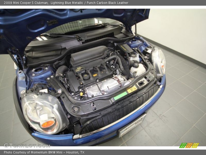 Lightning Blue Metallic / Punch Carbon Black Leather 2009 Mini Cooper S Clubman
