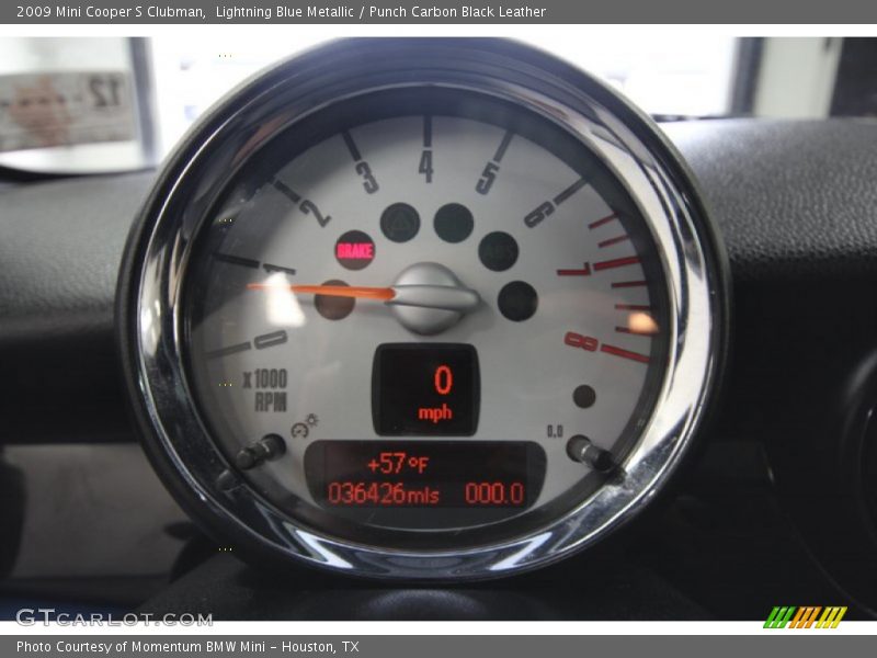 Lightning Blue Metallic / Punch Carbon Black Leather 2009 Mini Cooper S Clubman