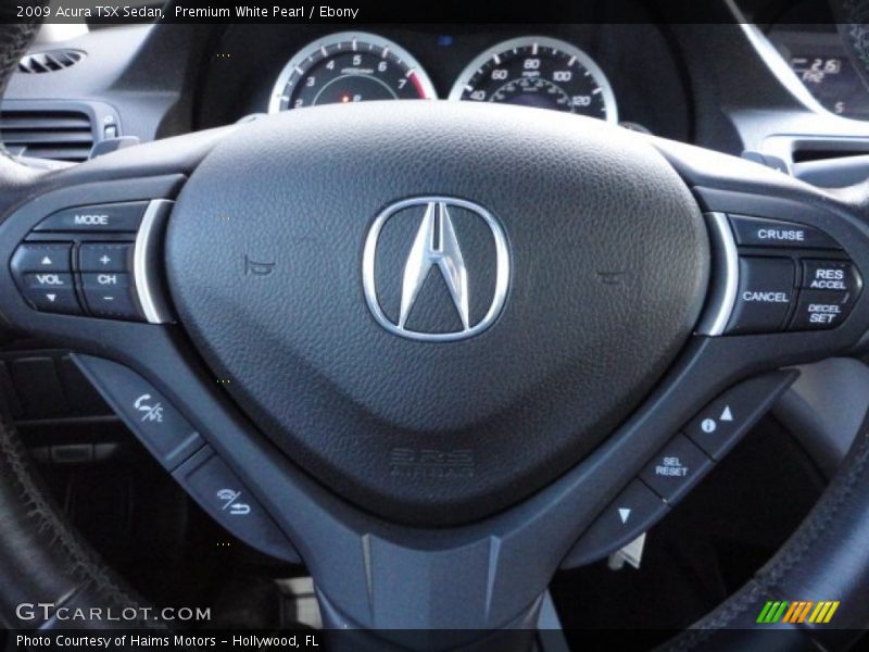 Premium White Pearl / Ebony 2009 Acura TSX Sedan