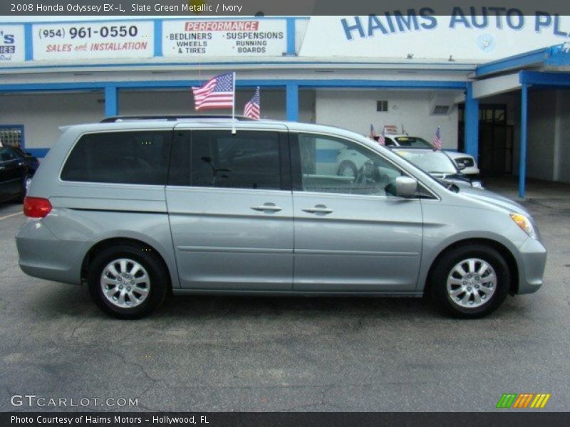 Slate Green Metallic / Ivory 2008 Honda Odyssey EX-L