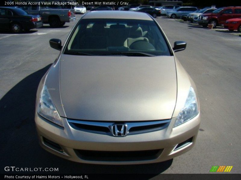 Desert Mist Metallic / Gray 2006 Honda Accord Value Package Sedan