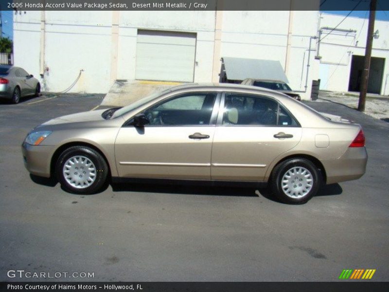 Desert Mist Metallic / Gray 2006 Honda Accord Value Package Sedan