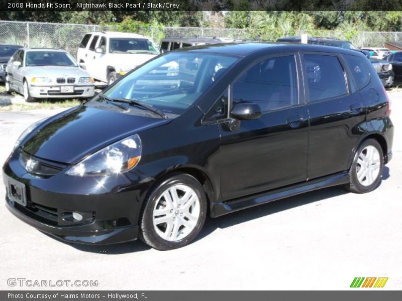 Nighthawk Black Pearl / Black/Grey 2008 Honda Fit Sport